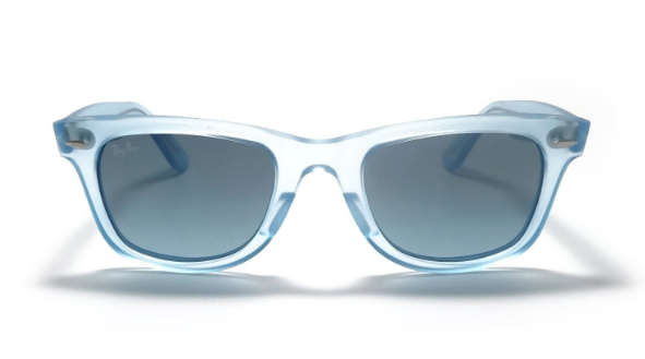 Lunettes de soleil Ray Ban RB 2140 Original Wayfarer Ice Pop Blueberry 6055 4M Bleu Verres dégradés 