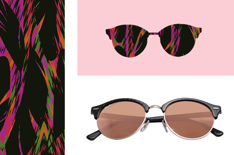 rayban clubround rose