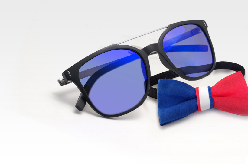 lunette de soleil police verres bleus