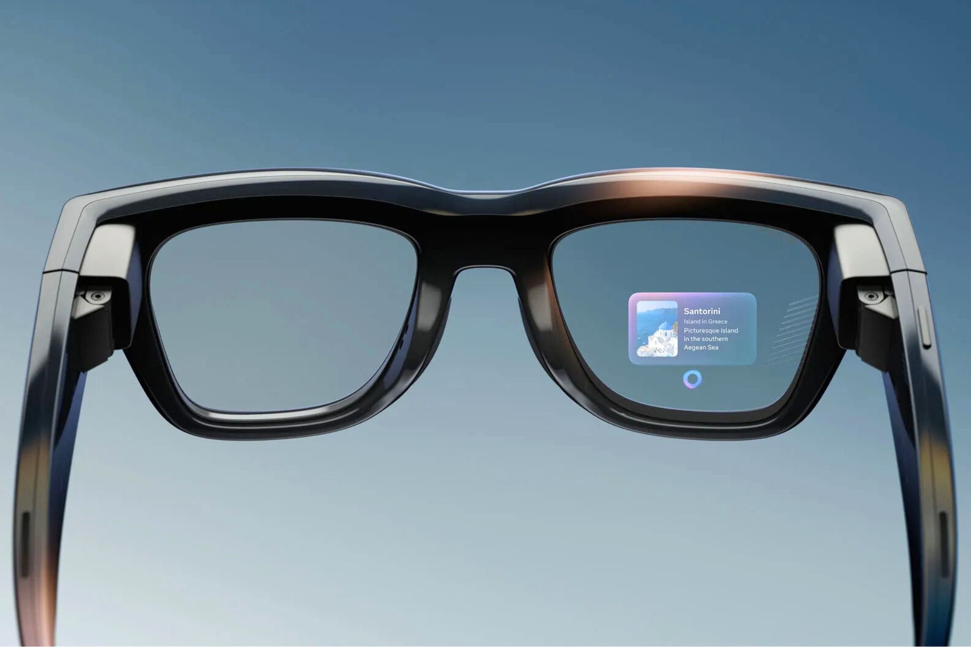 Aperçu du HUD dans le verre droit des Ray-Ban Meta Display