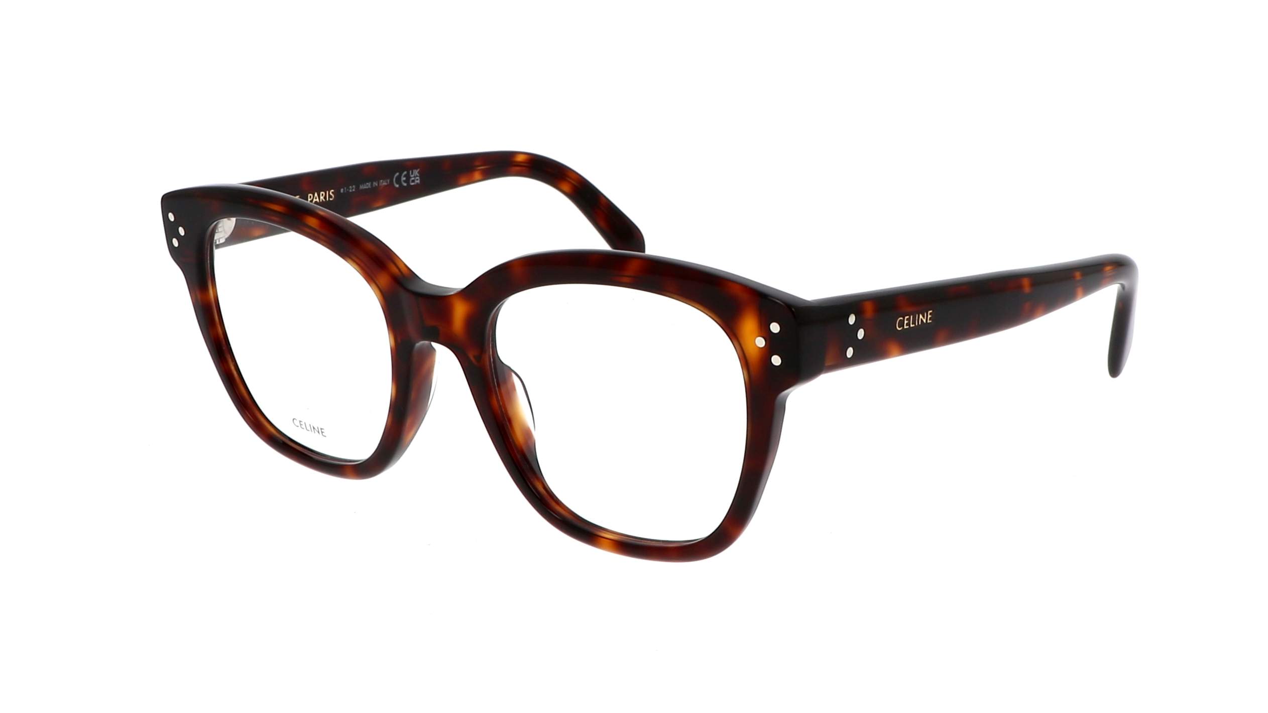 CELINE CL50086I 054 – œil de chat adoucie en acétate havane écaille