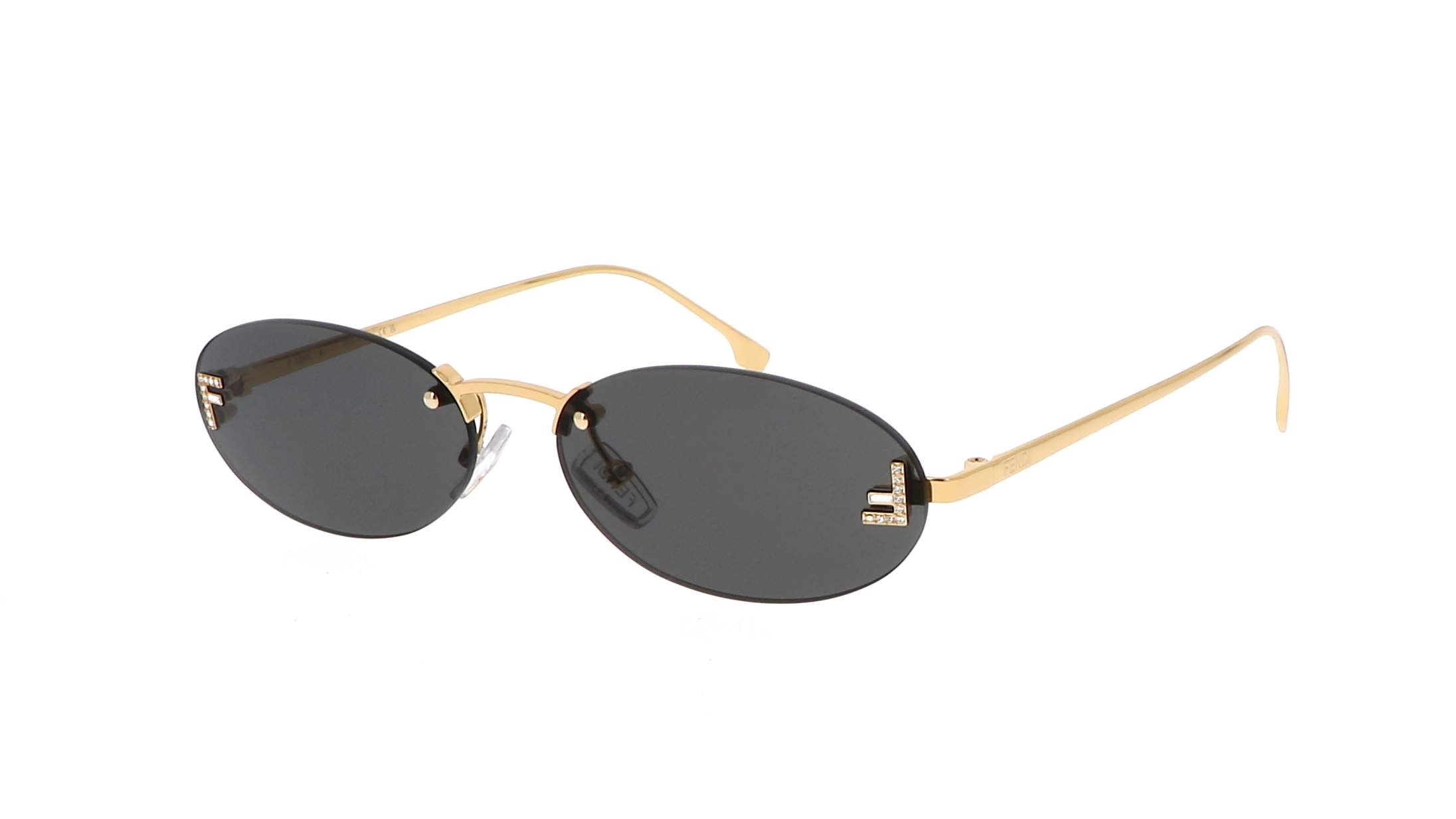 Lunettes de soleil Fendi First FE4075US 30A dorées ovales