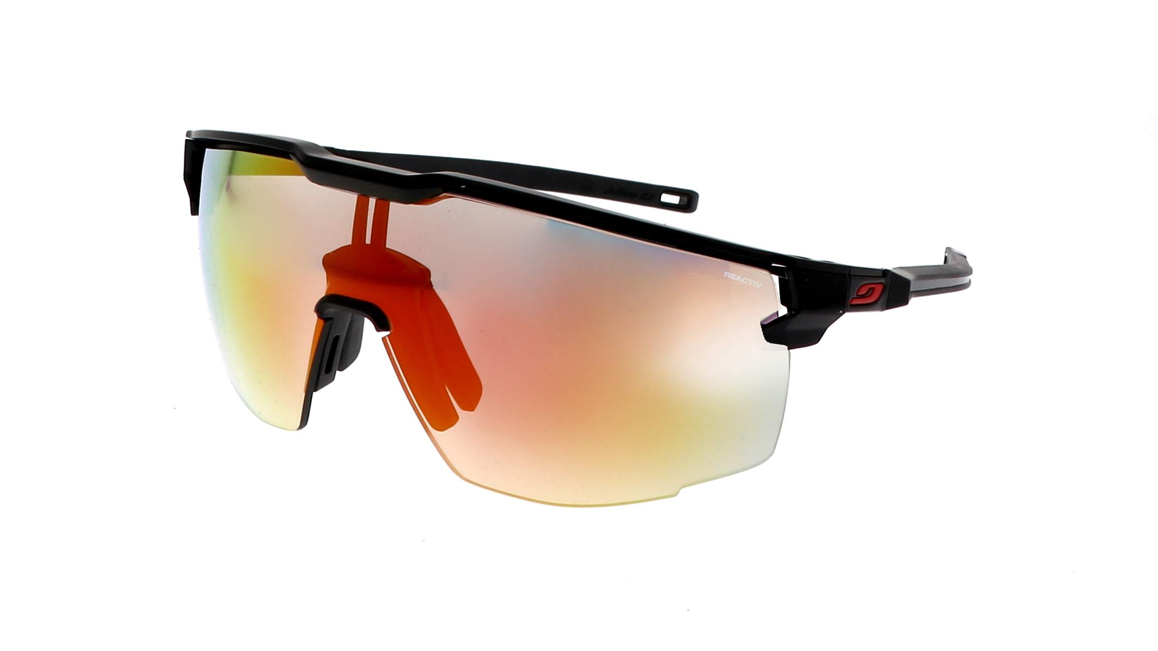 Julbo Ultimate noir mat avec verres Reactiv miroir photochromiques pour haute performance