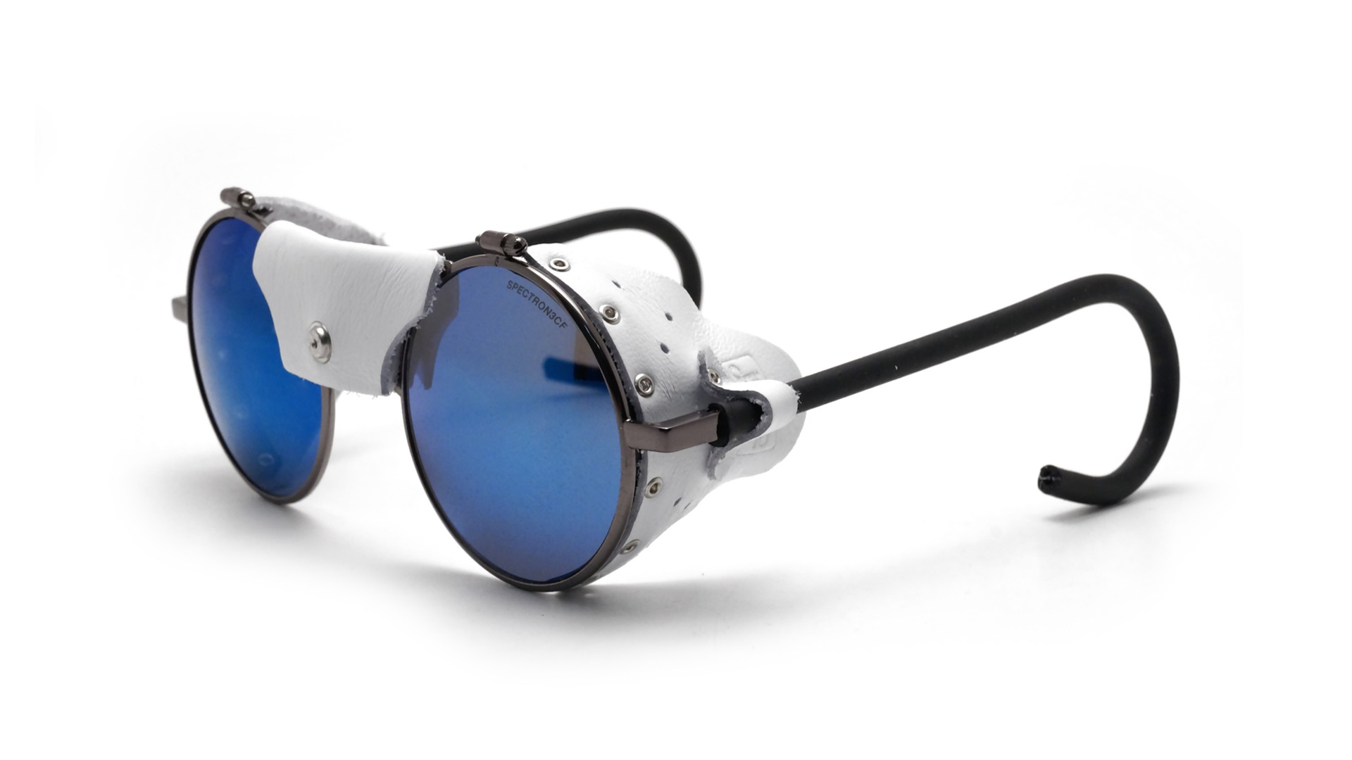 Julbo Vermont Classic argent avec coques latérales cuir et verres Spectron