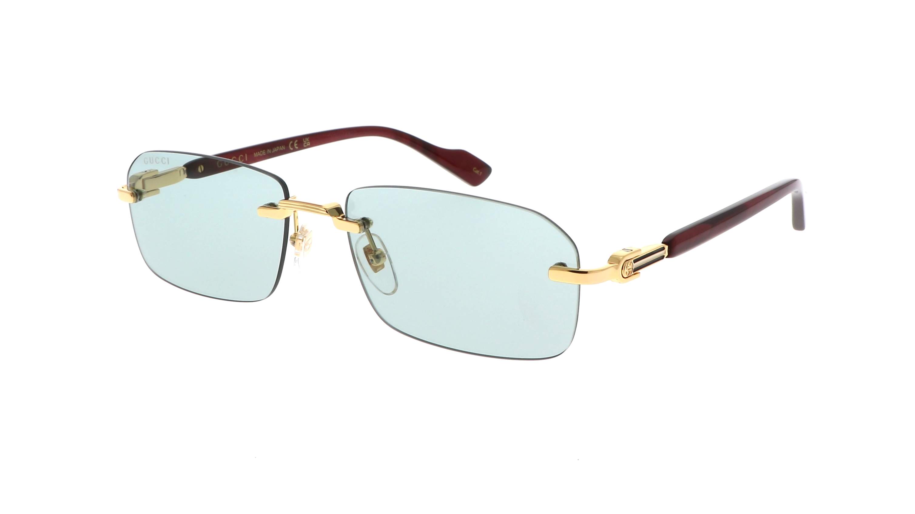 Gucci GG1221S 003 avec verres bleu clair, minimalisme chic