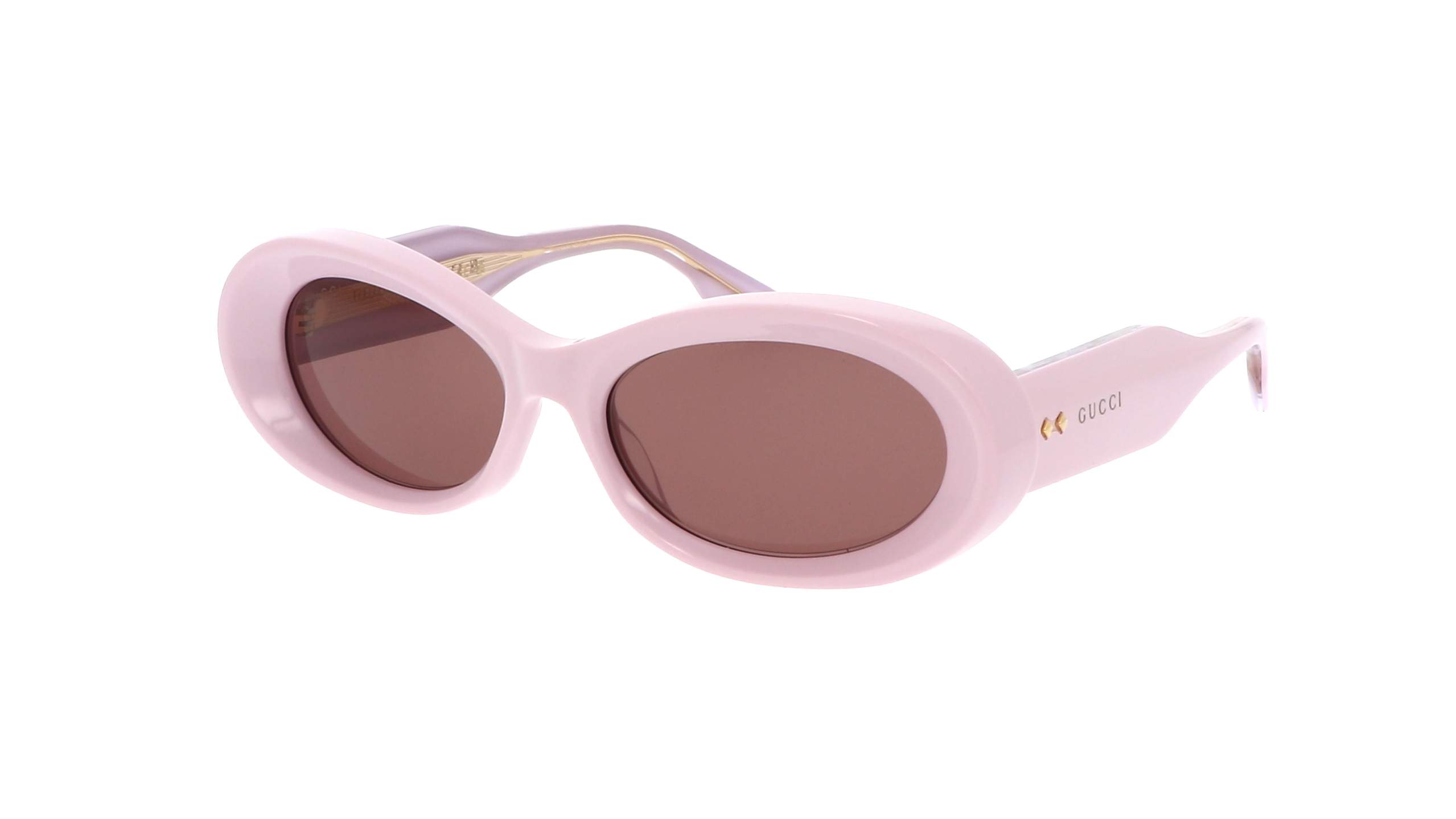 Lunettes de soleil Gucci GG1527S 003 rose avec rivets et logo doré