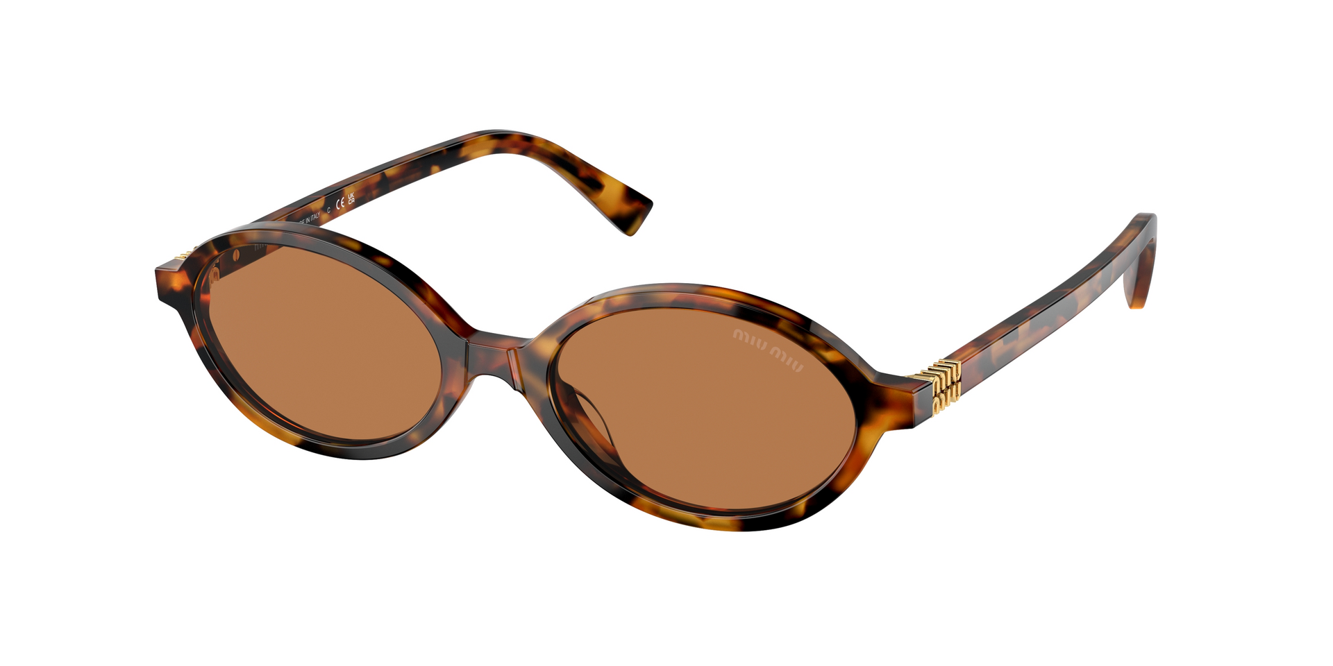 Lunettes de soleil Miu Miu MU 04ZS écaille ronde
