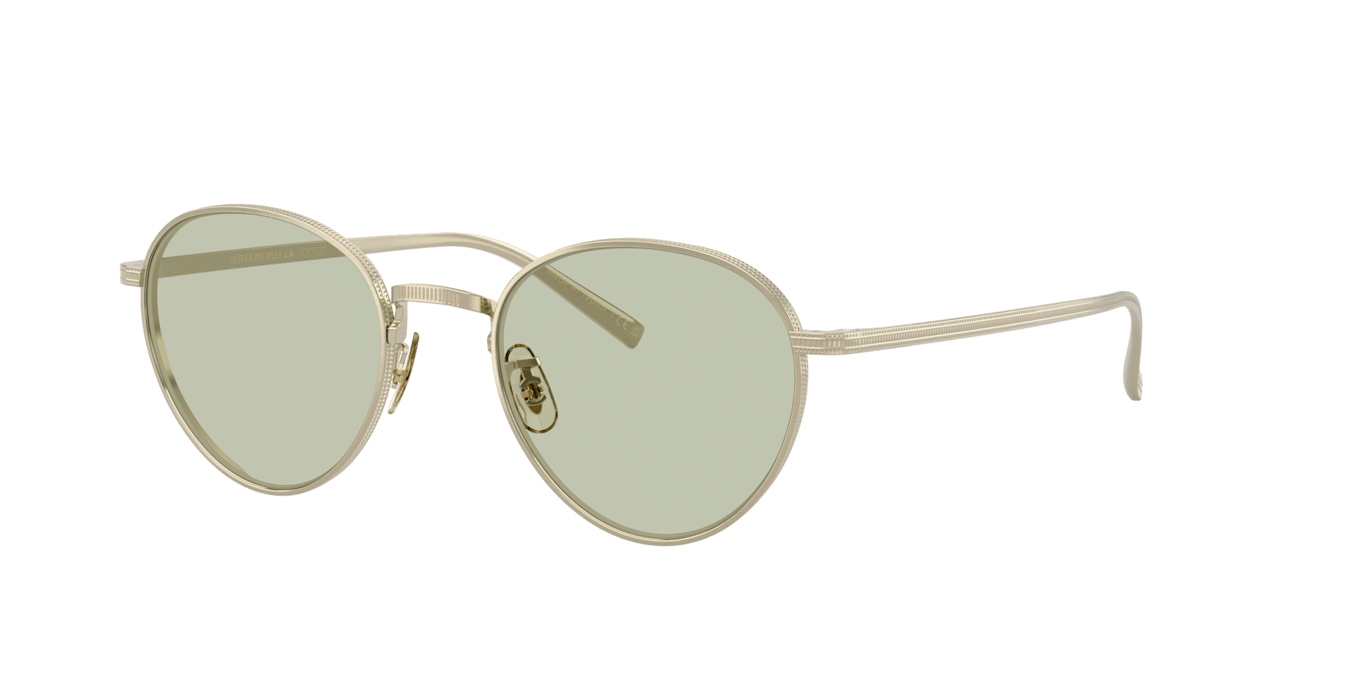 Oliver Peoples Kesner monture or brossé avec verres verts apaisants