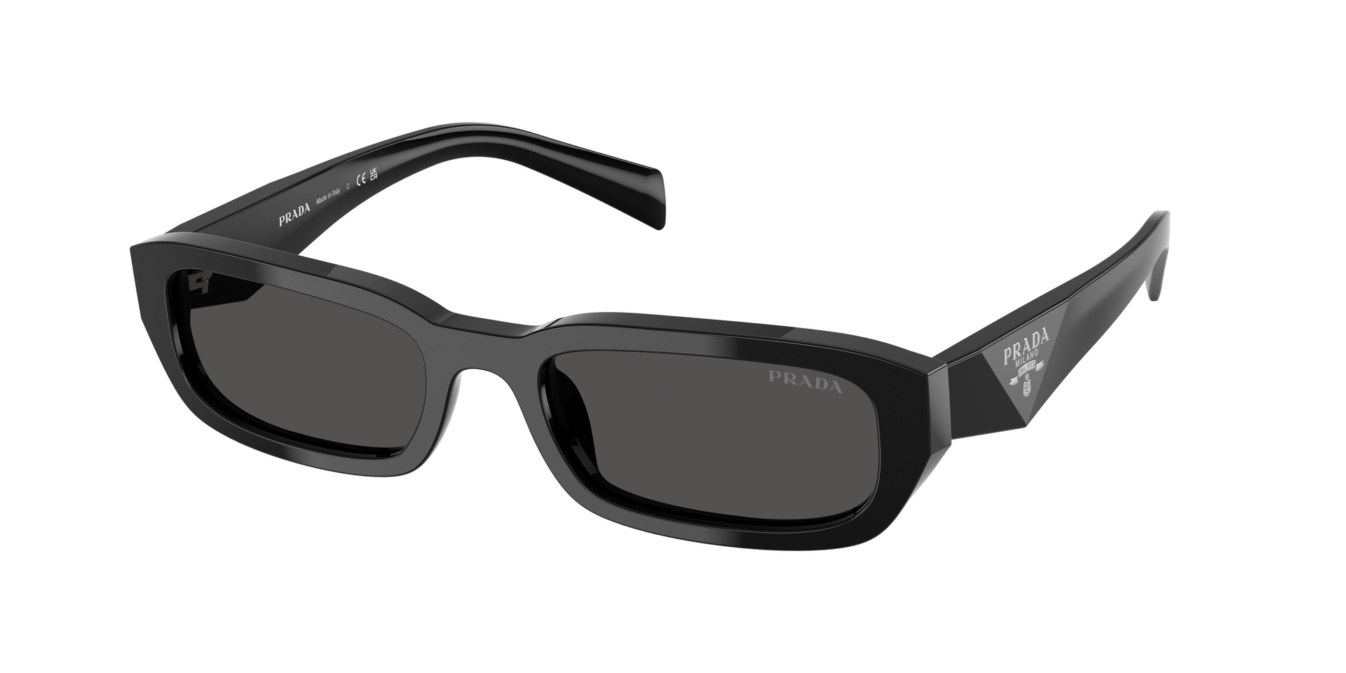 Lunettes de soleil Prada PR B06S noires rectangulaires