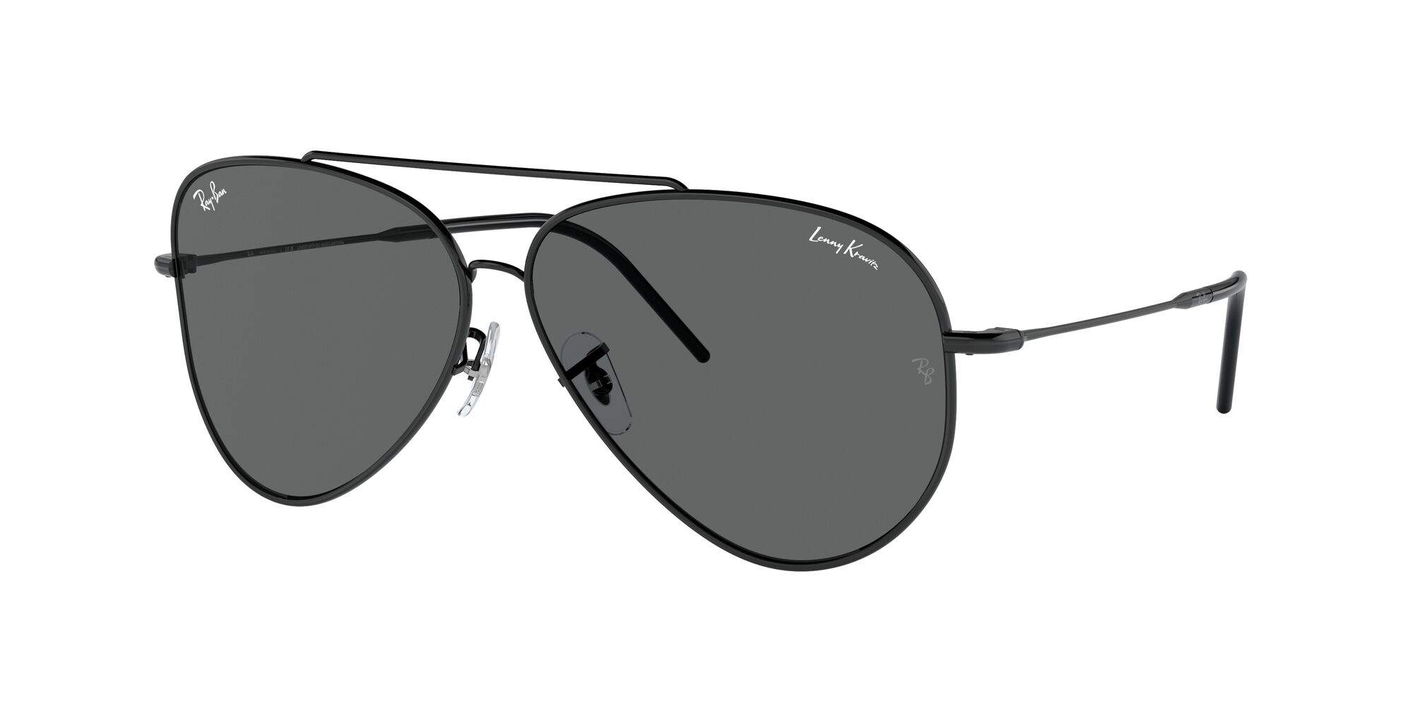 Ray-Ban Aviator Reverse RBR0101S 002/GR - verres concaves gris dégradé, monture fine noire