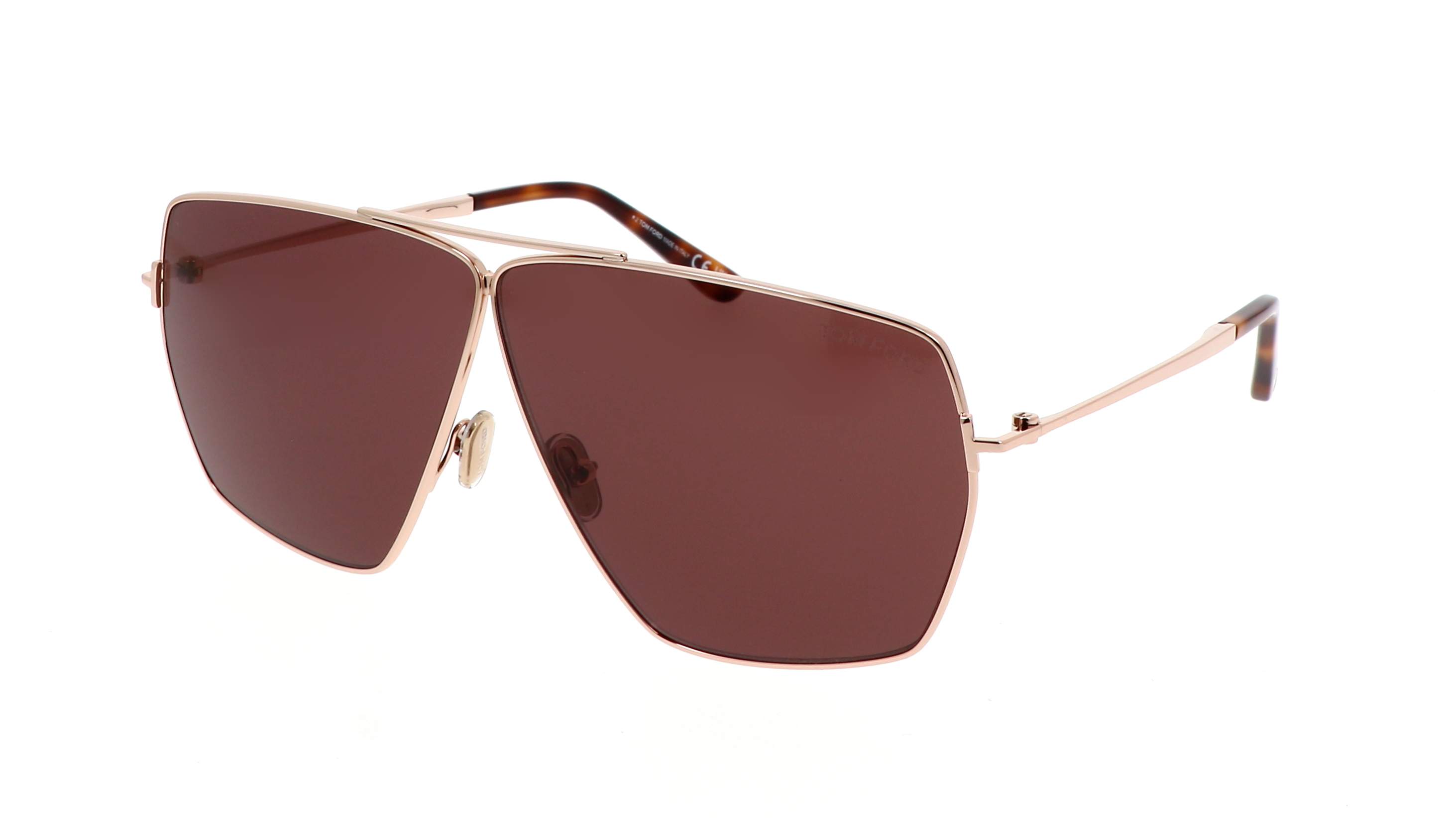 Tom Ford FT1185/S Stella lunettes de soleil oversize rose doré
