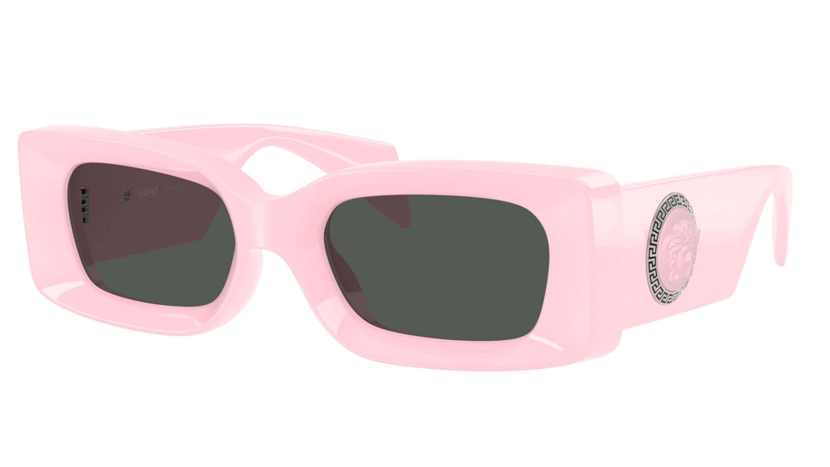 Versace VE4474U 548587 lunettes de soleil rectangulaires rose vif Méduse