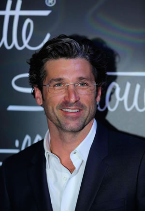 Lunettes sans cerclage portées par Patrick Dempsey, style minimaliste années 90